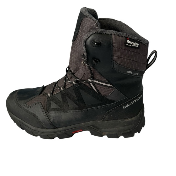 Salomon Men's Black Winter Boots #145464 Black Hiking Shoes Boots US 12 - Picture 5 of 8